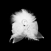 Fashion Net With Rhinestone / Feather Women's Fascinators