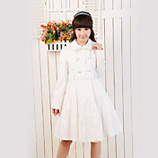 Long Sleeve Knee-length Pure White Cotton Princess Lolita Dress