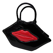Handmand Black Lip PU Leather Punk Lolita Handbag