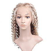 New Glue-less Cap With Combs Deep Wave 20" Mixed Blonde Colors 100% Indian Remy Lace Wig