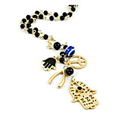 Women's String Beads Pendant Necklace