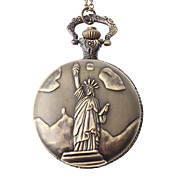 Unisex Statue of Liberty Style Steel Analoog Quartz Zakhorloge (Brons)