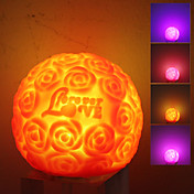 Lovely Rose stile colorato lampada Night Light LED (3xLR44)