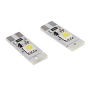CANBUS T10 0.5W 2x5050 SMD White LED Bulb for Car Reading/Turn Signal/Side Marker Light (12V, 2-Pack)