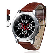 Männer Water Resistant Stil Analog PU Quarz-Armbanduhr (verschiedene Farben)