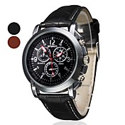 Orologio analogico, al quarzo, da uomo, resistente all'acqua, in PU - Colori assortiti