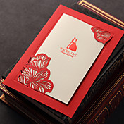 Invitation de mariage simple avec découpe Floral (Lot de 50)
