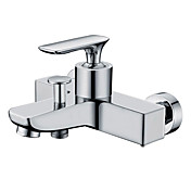 Contemporary Chrome Finish Single Handle Centerset Tub Faucet