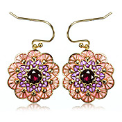 Sjarmerende 23k Gold Plated Cubic Zirconia Drop øredobber
