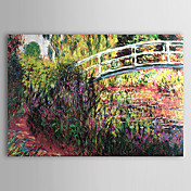 hand-painted pintura a óleo por Claude Monet com moldura esticado