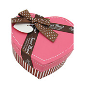 Pink Heart Shaped Gift Box With Ribbon Bow