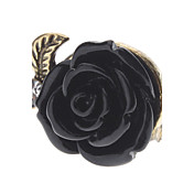 Vintage Black Ring Style Rose