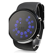 Rall Ball Muster blaue LED-Armbanduhr
