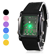 Orologio LED analogico-digitale, da uomo, in silicone - Colori assortiti