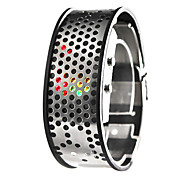 Orologio LED digitale, in gomma, da uomo - Argento