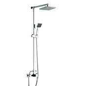 Contemporary Chrome Finish Single Handle Sliding Shower Faucet