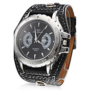 Reloj Pulsera Quartz de Cuero PU de Hombre