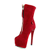 Gorgeous Suede Stiletto Heel Ankle Boots With Buckle / Zipper Party / Evening Shoes