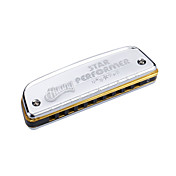 Huang - (102) Blues Harp Silver Boat Harmonica 10 Holes/20 Tones
