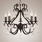 40W Artistieke Kroonluchter met 5 Lichten in Candle Feature