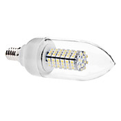 E14 6W 120x3528 SMD 480-500LM 6000-6500K Natural White Light LED Candle Bulb (110V/220V)