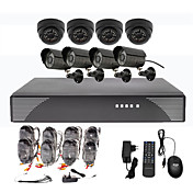 8CH CCTV DVR-Kit für Home Security (4 Außen-und 4 Indoor wasserdichte Kamera)