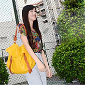 Women's Casual Trendy Contrast Color Zipper Tote