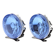 H3 55W halogenpære 1000-LM 3000K Yellow Light Car tåkelys (Blue Lens, Pair)