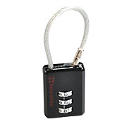 Hiking Sport 3-digit Wire-rope Travel Combination Lock (Black)