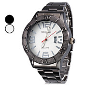 Men's Calendar Style Alloy Analog Quartz Wrist Watch (Black)