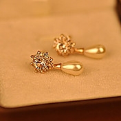 Kvinners Rhinestone Pearl Gem Studs