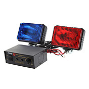 Multi-función de Coche Rojo / Azul Strobe Luz de advertencia (12V DC)