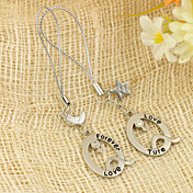 "True Love & Love Forever" portachiavi amante (set di 4 coppie)