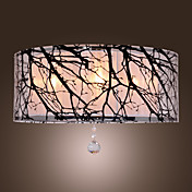 Acryl 4-Light Flush Mount in Twig Pattern With Crystal Drop