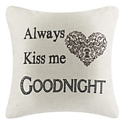 Good Night algodão / linho fronha decorativa