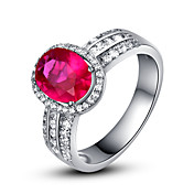 Charming 925 Sterling Silber platiniert Birthstone Ring (mehr Farben)