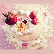 Håndlavet Fløde Cake Beige Polyester Søde Lolita Hat