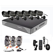 8 Channel Surveillance Security System 6 Outdoor Warterproof Kamera Night Vision