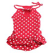Full Spot Pattern Slim Braces Dresses for Dogs (XS-XL)