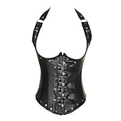Encantador Frente PU Busk Encerramento Shapewear Espartilhos