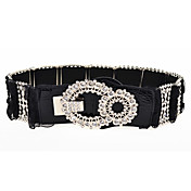 Damen Elastic Spitze Strass Gürtel