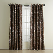 (Two Panels) Classic Print Geometric Blackout Curtain Set