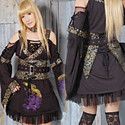 Deluxe Dragon Singing Long Sleeve Short Black Cotton Wa Lolita Kimono(Bust:96CM)(2 Colors)