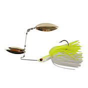 Piccolo Fishing Lure plastica con un gancio in metallo e due pezzi di metallo (colore casuale)
