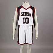 Cosplay Costume Inspired by The Basketball Which Kuroko Plays Kagami Taiga Seirin High School Basketball Team White NO.10 Sports Uniform