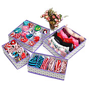 Boîte de rangement non-tissé Set Sans Clover (4 PCS)