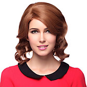 Capless Kort Wavy 100% Human Hair Parykker