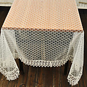 Classic White Embroidery Flower Table Cloths