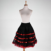 Cotton / chinlon A-Linie 2 Tiers Tea-Length Rutsch Style / besondere Anlässe Petticoat