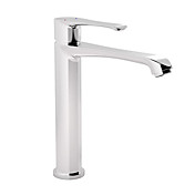 Contemporary Chrome Finish Single Handle Centerset Bathroom Sink Faucet(Long)